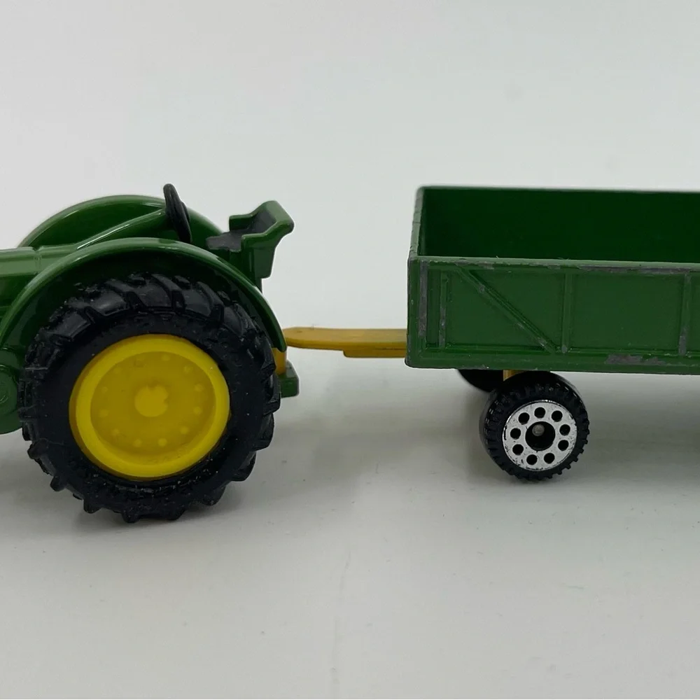 Ertl & Zee Toys John Deere 3 pc Mini Tractor Set  1268Q00 Plow Disc Wagon **READ
